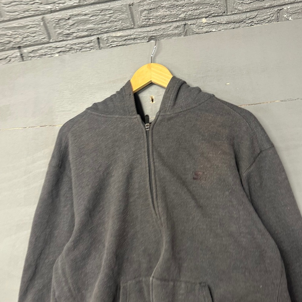 Starter Full Zip Hoodie‎ Gray Logo Athletic Casual Mens Size L